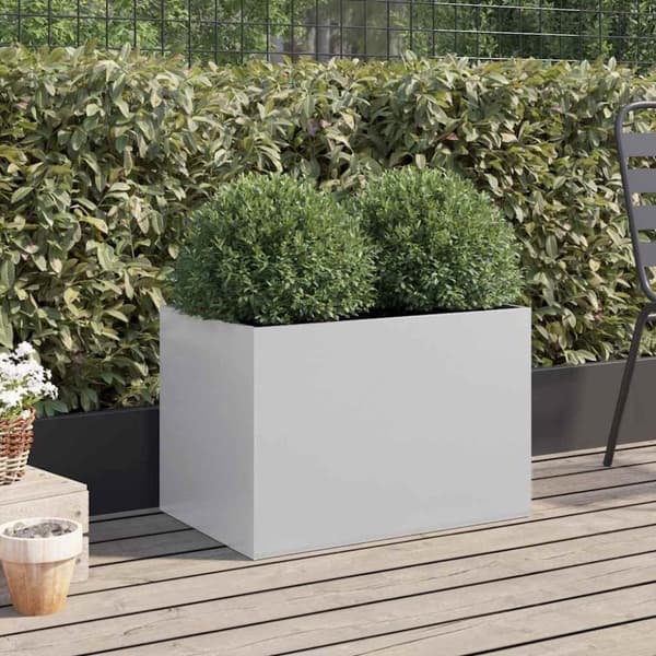 vidaXL Plantekasse sølv 62x40x39 cm galvanisert stål