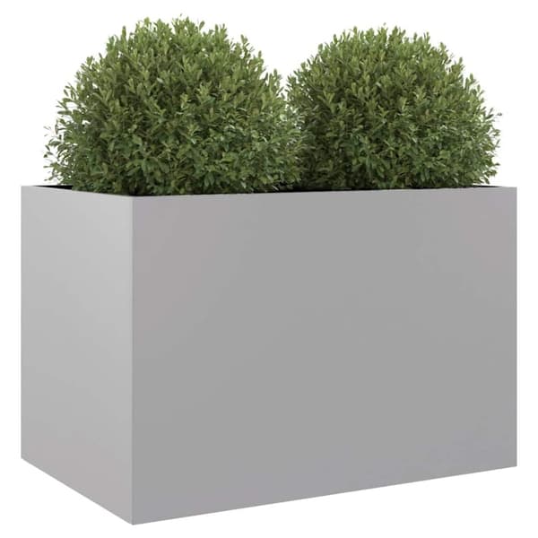 vidaXL Plantekasse sølv 62x40x39 cm galvanisert stål