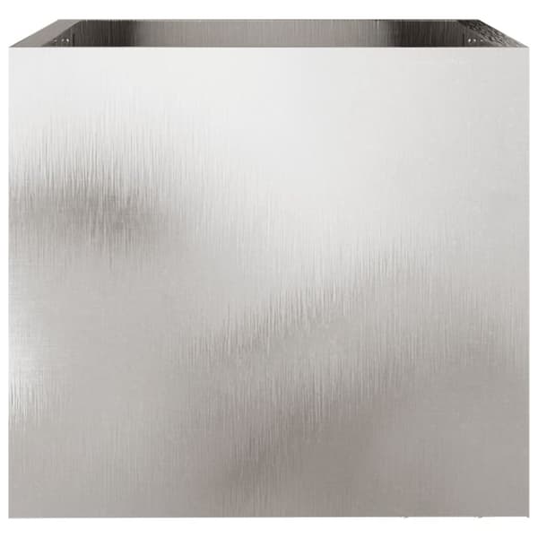 vidaXL Plantekasser 2 stk sølv 32x30x29 cm rustfritt stål