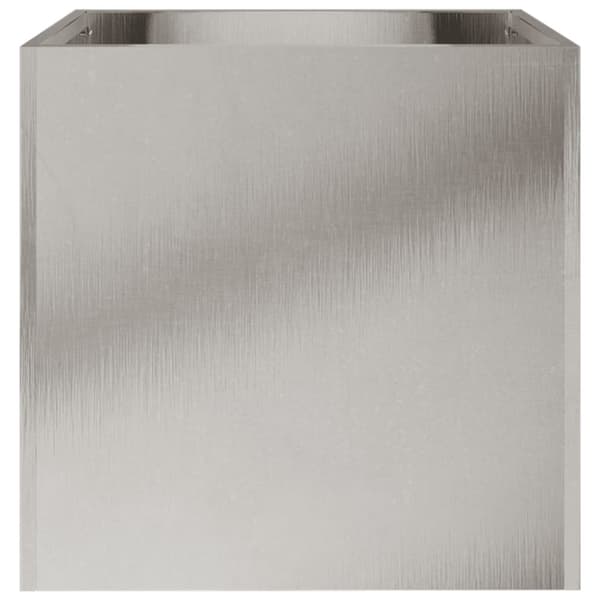 vidaXL Plantekasser 2 stk sølv 32x30x29 cm rustfritt stål