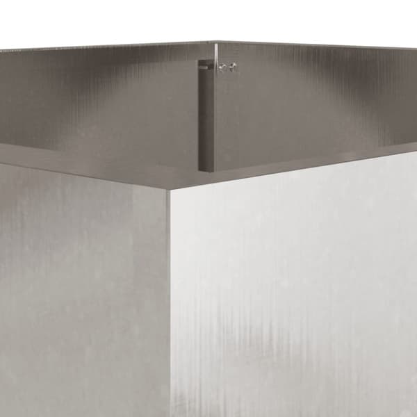 vidaXL Plantekasser 2 stk sølv 32x30x29 cm rustfritt stål