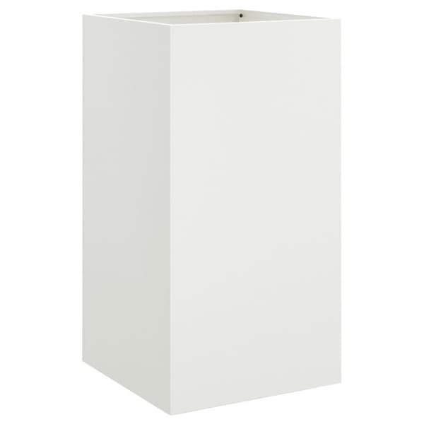 vidaXL Odlingslåda vit 42x38x75 cm kallvalsat stål