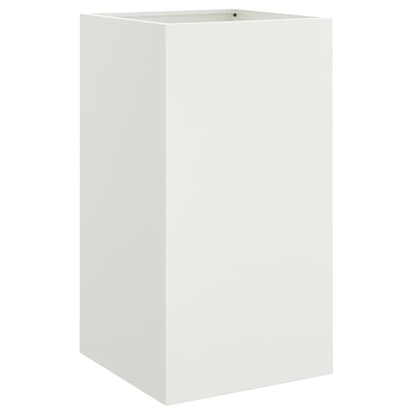 vidaXL Odlingslåda vit 42x38x75 cm kallvalsat stål