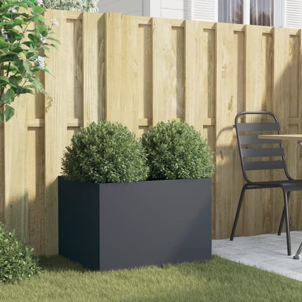 vidaXL Plantekasse antrasitt 62x47x46 cm stål