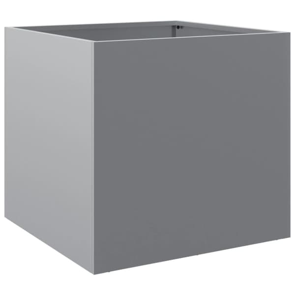 vidaXL Plantekasser 2 stk sølv 49x47x46 cm galvanisert stål