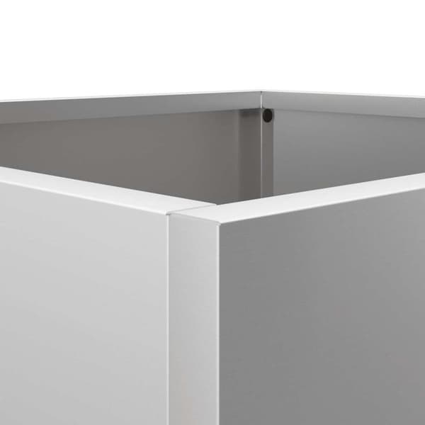 vidaXL Plantekasser 2 stk sølv 49x47x46 cm galvanisert stål