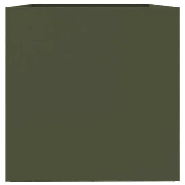 vidaXL Plantekasse olivengrønn 62x40x39 cm stål