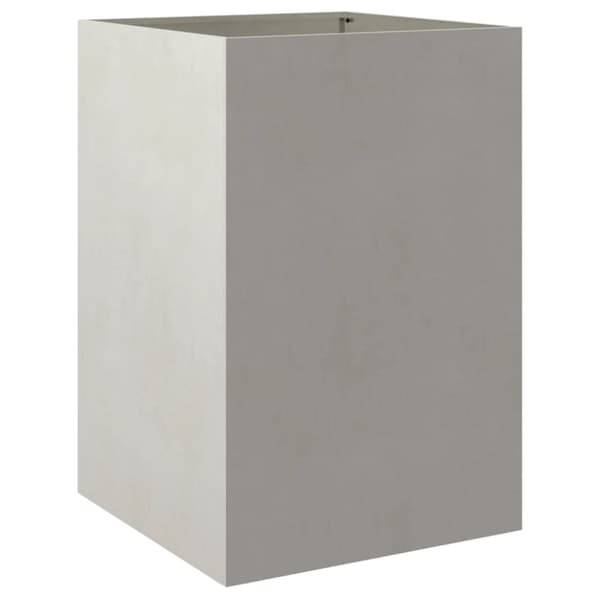 vidaXL Kukkalaatikko hopea 52x48x75 cm ruostumaton teräs