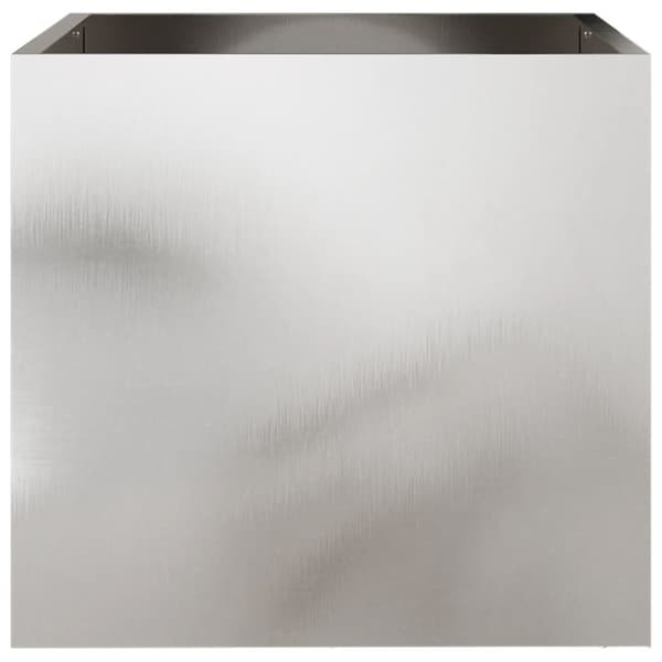 vidaXL Plantekasser 2 stk sølv 42x40x39 cm rustfritt stål