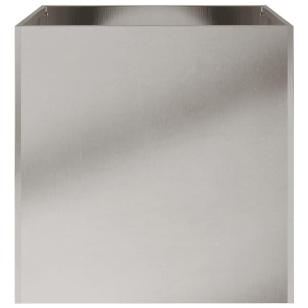 vidaXL Plantekasser 2 stk sølv 42x40x39 cm rustfritt stål