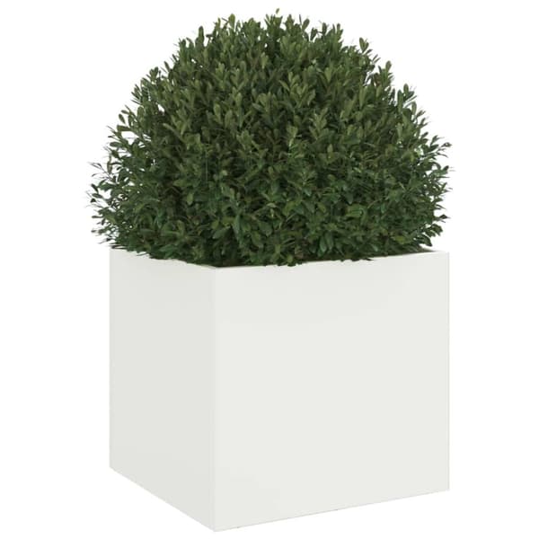 vidaXL Odlingslåda vit 32x30x29 cm stål