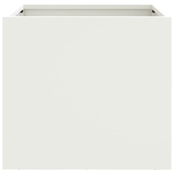 vidaXL Odlingslåda vit 32x30x29 cm stål