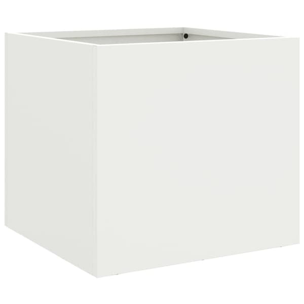vidaXL Odlingslåda vit 32x30x29 cm stål