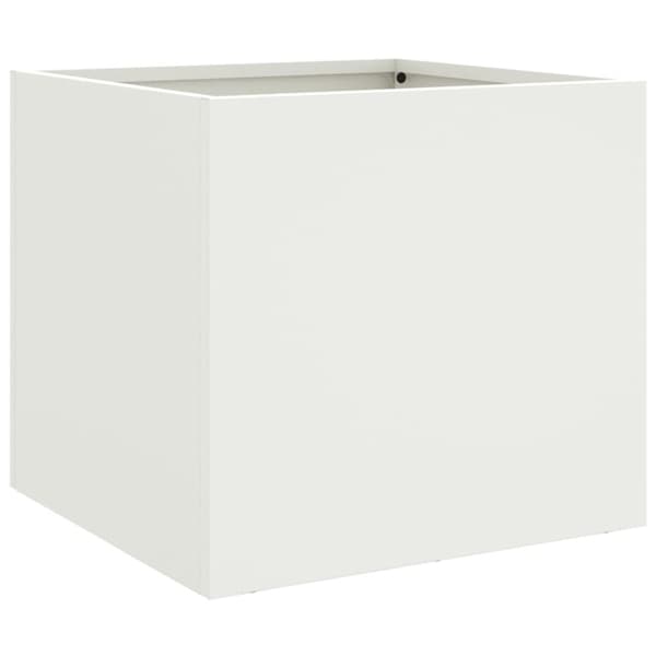 vidaXL Odlingslåda vit 32x30x29 cm stål