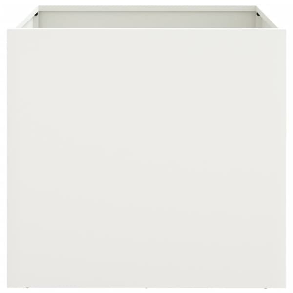 vidaXL Plantekasse hvit 42x40x39 cm stål