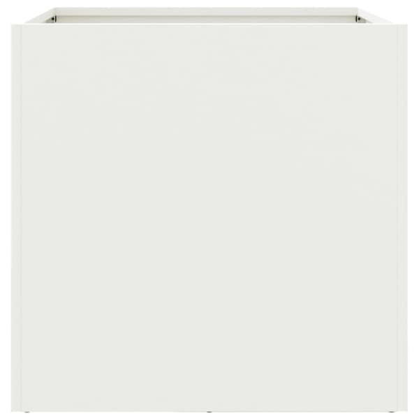 vidaXL Plantekasse hvit 42x40x39 cm stål