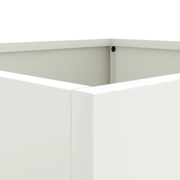 vidaXL Plantekasse hvit 42x40x39 cm stål