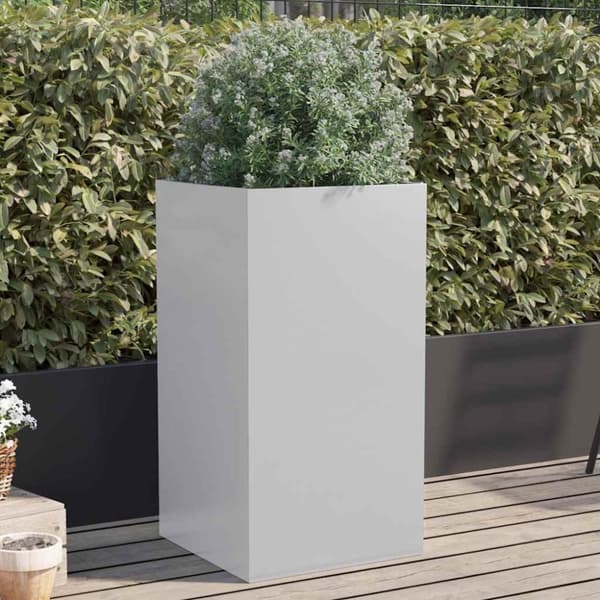 vidaXL Plantekasse sølv 42x38x75 cm rustfritt stål