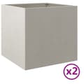 Miniatyrbilde 1 av 11: vidaXL Plantekasser 2 stk sølv 49x47x46 cm rustfritt stål