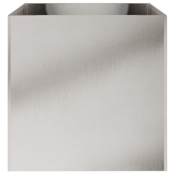 vidaXL Kukkalaatikot 2 kpl hopea 49x47x46 cm ruostumaton teräs