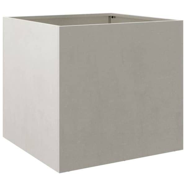 vidaXL Kukkalaatikot 2 kpl hopea 49x47x46 cm ruostumaton teräs