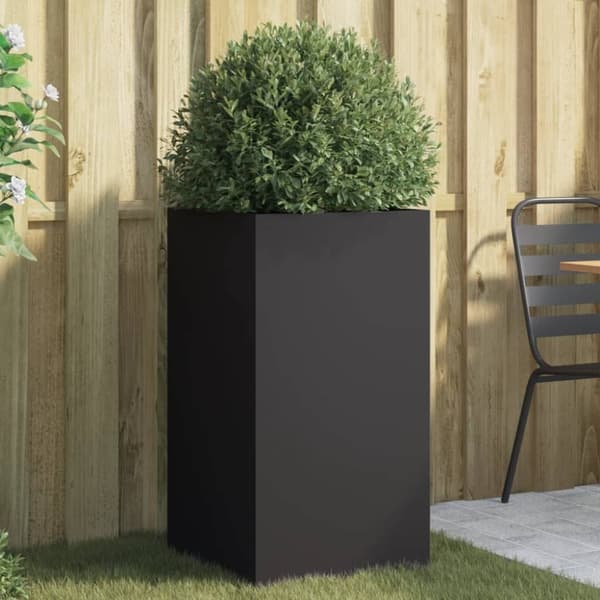 vidaXL plantekasse 42x38x75 cm stål sort