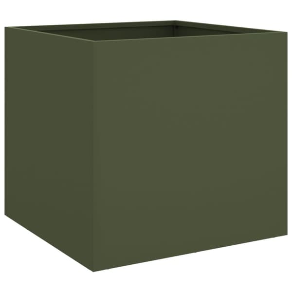 vidaXL Plantekasser 2 stk olivengrønn 42x40x39 cm stål