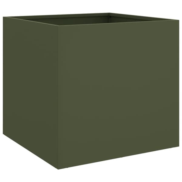 vidaXL Plantekasser 2 stk olivengrønn 42x40x39 cm stål