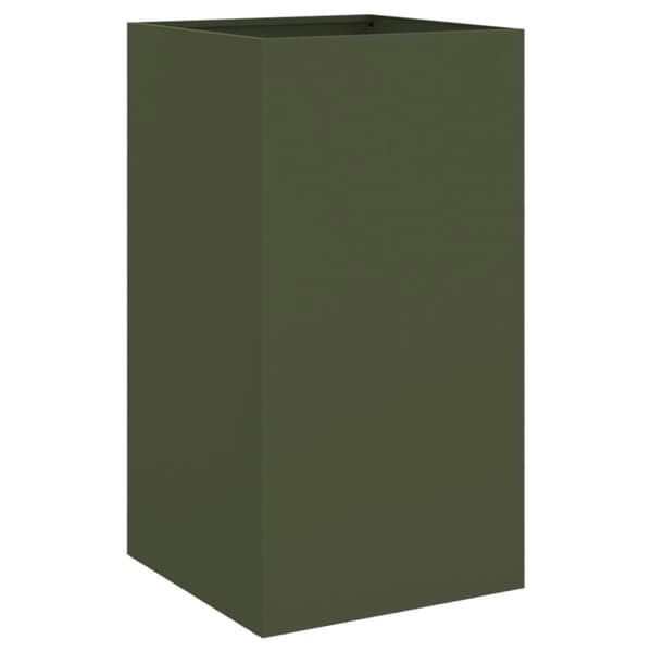 vidaXL Plantekasse olivengrønn 42x38x75 cm stål