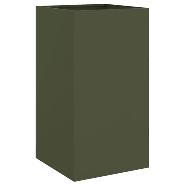 vidaXL Plantekasse olivengrønn 42x38x75 cm stål
