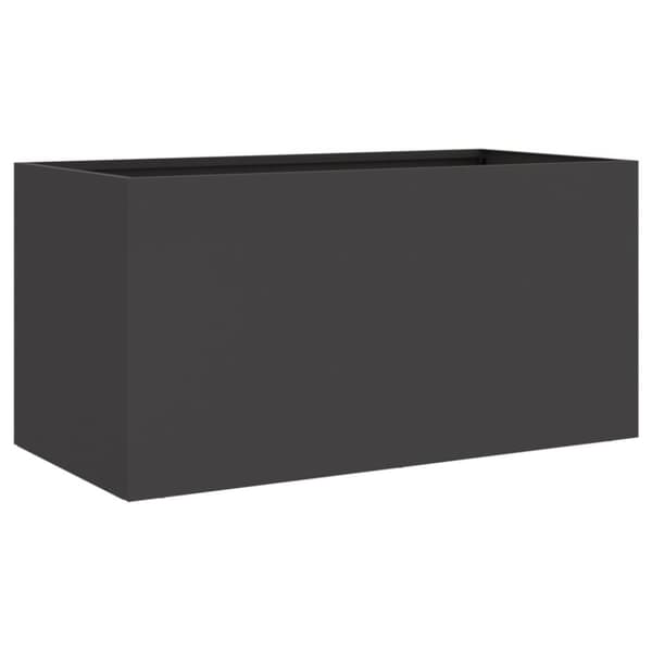vidaXL plantekasse 62x30x29 cm koldvalset stål sort