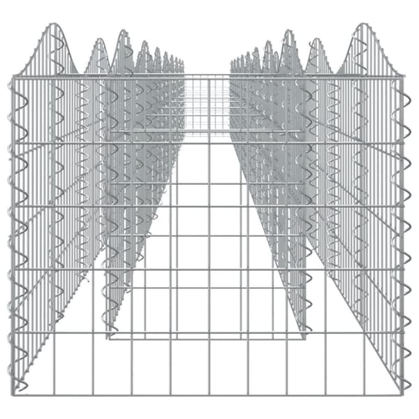 vidaXL buet gabion-højbed 800x50x50 cm galvaniseret jern