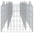 Miniatyrbilde 3 av 5: vidaXL Buet gabion høybed 400x50x50 cm galvanisert jern