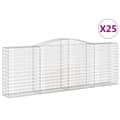 Miniatyrbilde 2 av 6: vidaXL Gabionkurver buede 25 stk 400x50x140/160 cm galvanisert jern