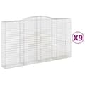 Pikkukuva 2 / 6: vidaXL Kaarevat kivikorit 9 kpl 400x50x220/240 cm galvanoitu rauta
