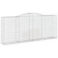 Miniatyrbillede 3 af 6: vidaXL buede gabionkurve 20 stk. 400x50x160/180 cm galvaniseret jern