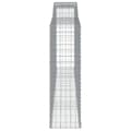Miniatyrbillede 5 af 6: vidaXL buede gabionkurve 20 stk. 400x50x160/180 cm galvaniseret jern