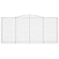 Miniatyrbilde 4 av 6: vidaXL Gabionkurver buede 10 stk 400x50x180/200 cm galvanisert jern