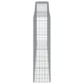 Miniatyrbilde 5 av 6: vidaXL Gabionkurver buede 10 stk 400x50x180/200 cm galvanisert jern