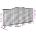 Miniatyrbilde 6 av 6: vidaXL Gabionkurver buede 10 stk 400x50x180/200 cm galvanisert jern