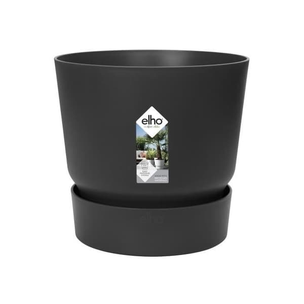 ELHO Greenville 47 pyöreä kukkaruukku - Ulkona - Ø 47 x K 44,1 cm - Musta olohuone