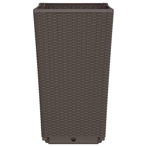 vidaXL Ulkokukkalaatikot 2 kpl ruskea 32,5x32,5x57 cm PP