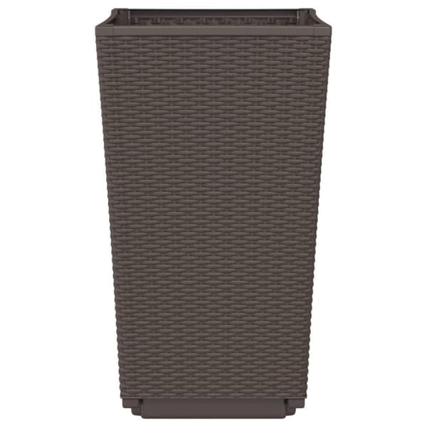vidaXL Ulkokukkalaatikot 2 kpl ruskea 32,5x32,5x57 cm PP