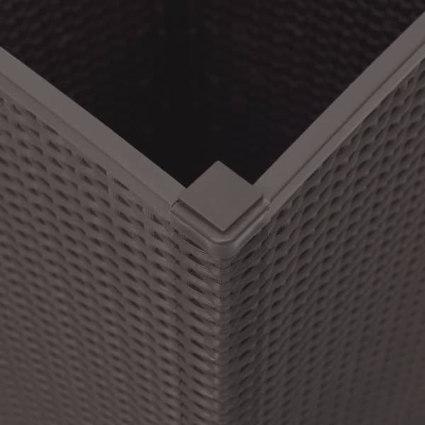 vidaXL Ulkokukkalaatikot 2 kpl ruskea 32,5x32,5x57 cm PP