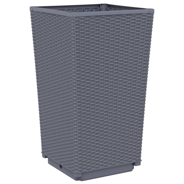 vidaXL Plantekasser 2 stk blågrå 32,5x32,5x57 cm PP