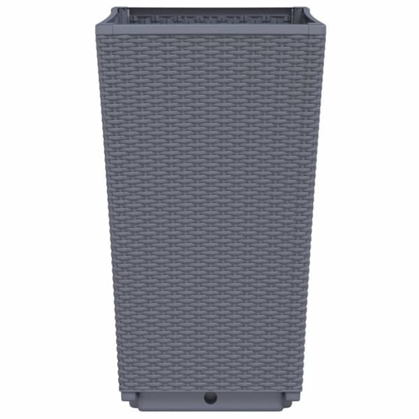 vidaXL Plantekasser 2 stk blågrå 32,5x32,5x57 cm PP