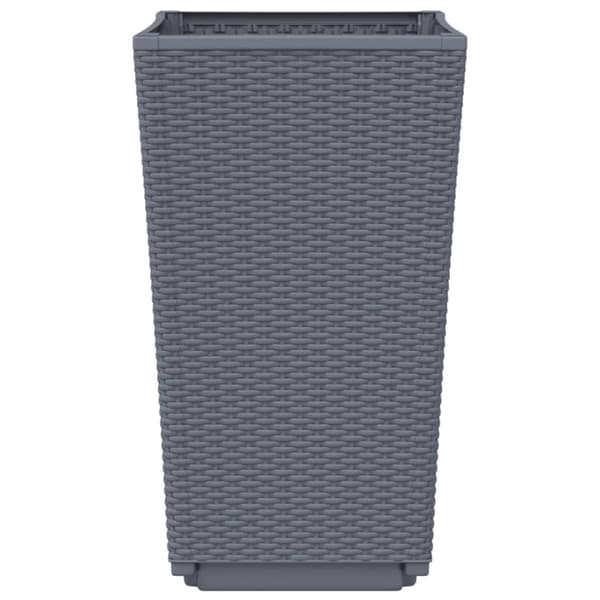 vidaXL Plantekasser 2 stk blågrå 32,5x32,5x57 cm PP