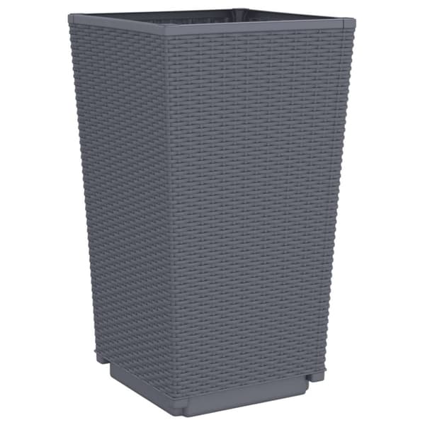 vidaXL Plantekasser 2 stk blågrå 32,5x32,5x57 cm PP