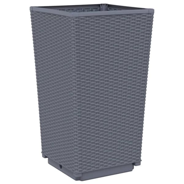vidaXL Plantekasser 4 stk blågrå 32,5x32,5x57 cm PP