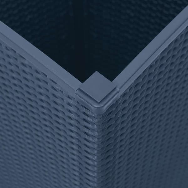 vidaXL Plantekasser 4 stk blågrå 32,5x32,5x57 cm PP
